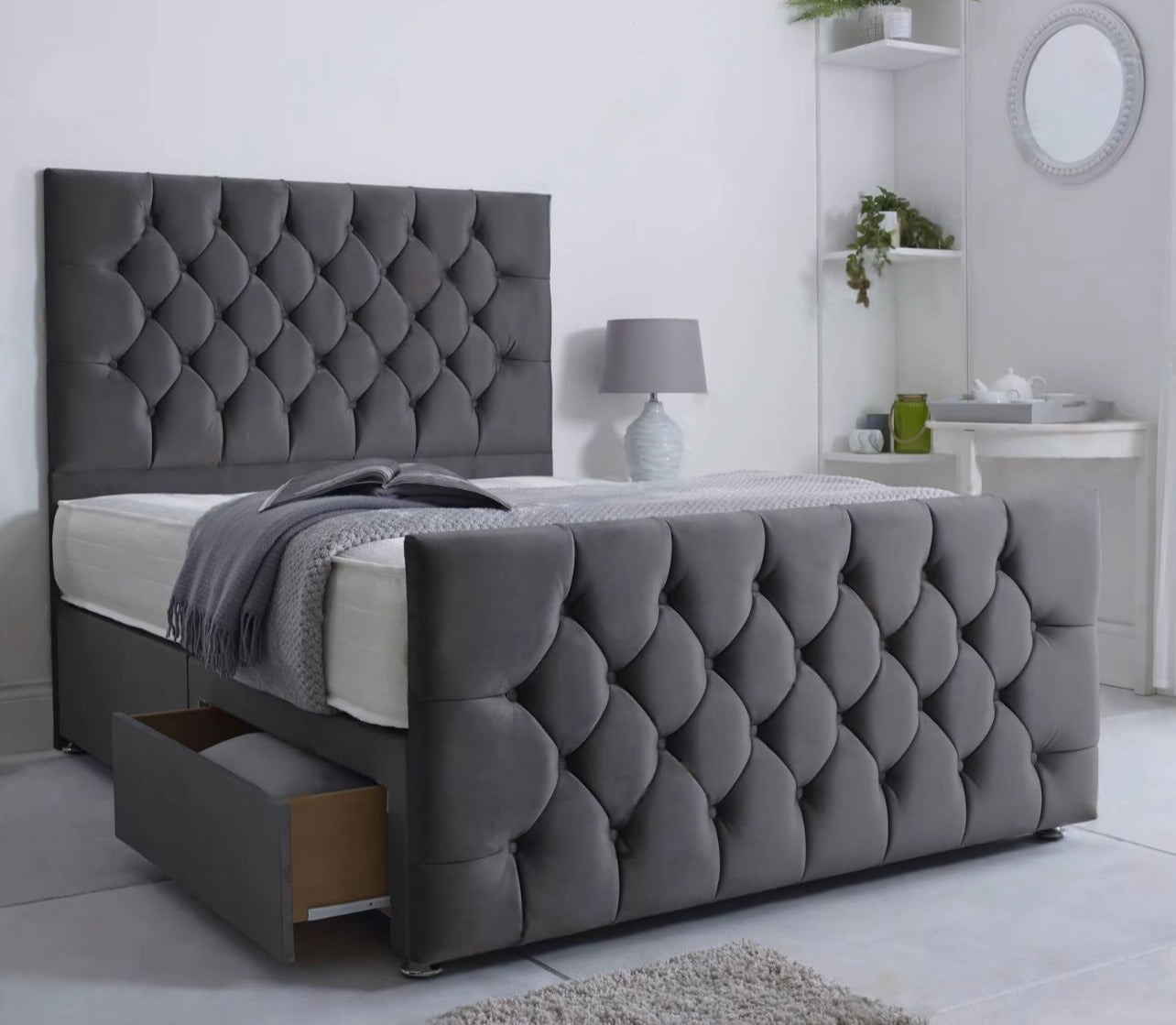 Florida Headboard & Footboard Divan With Mattress