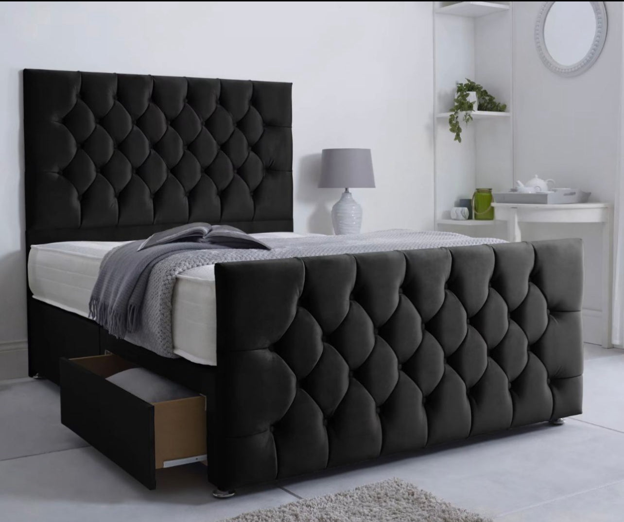 Florida Headboard & Footboard Divan With Mattress