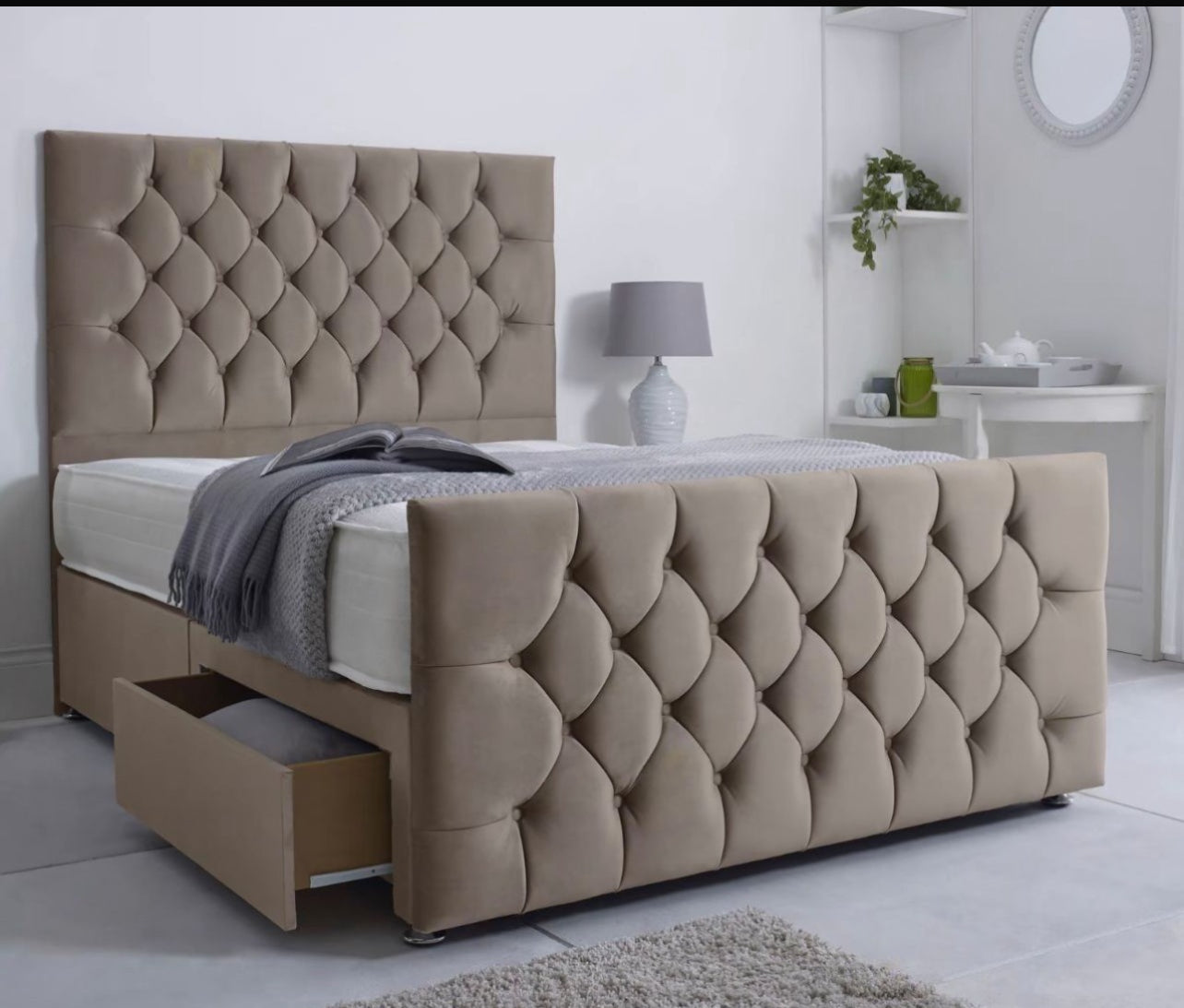 Florida Headboard & Footboard Divan With Mattress