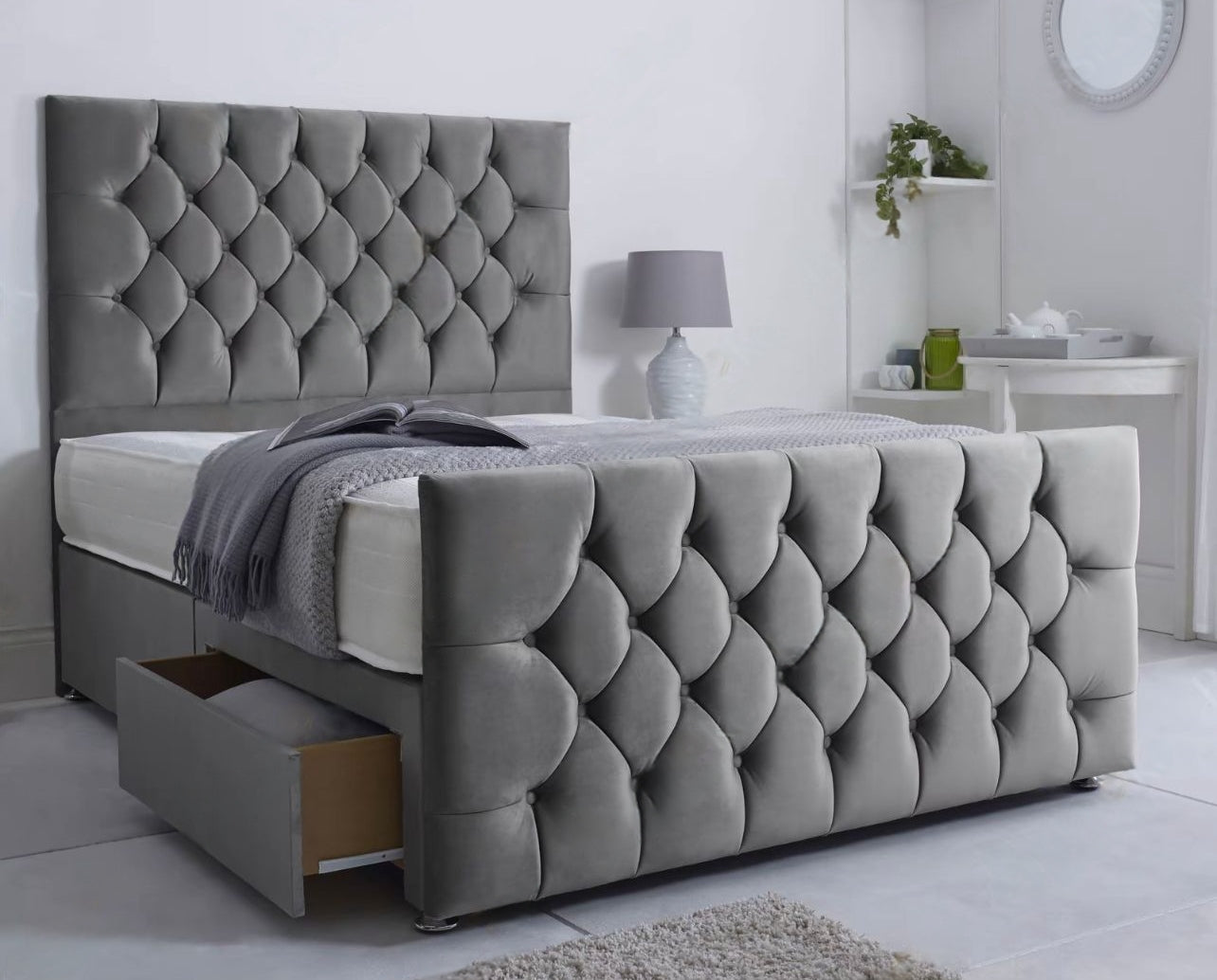 Florida Headboard & Footboard Divan With Mattress
