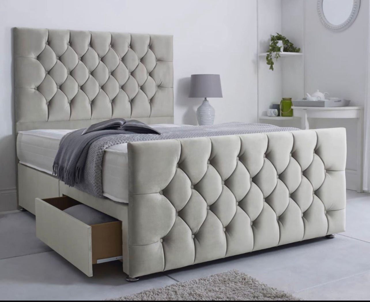 Florida Headboard & Footboard Divan With Mattress