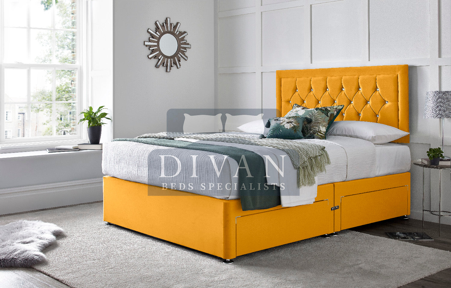 PRINCESS DIVAN BED WITH HEADBOARD AND MATTRESS