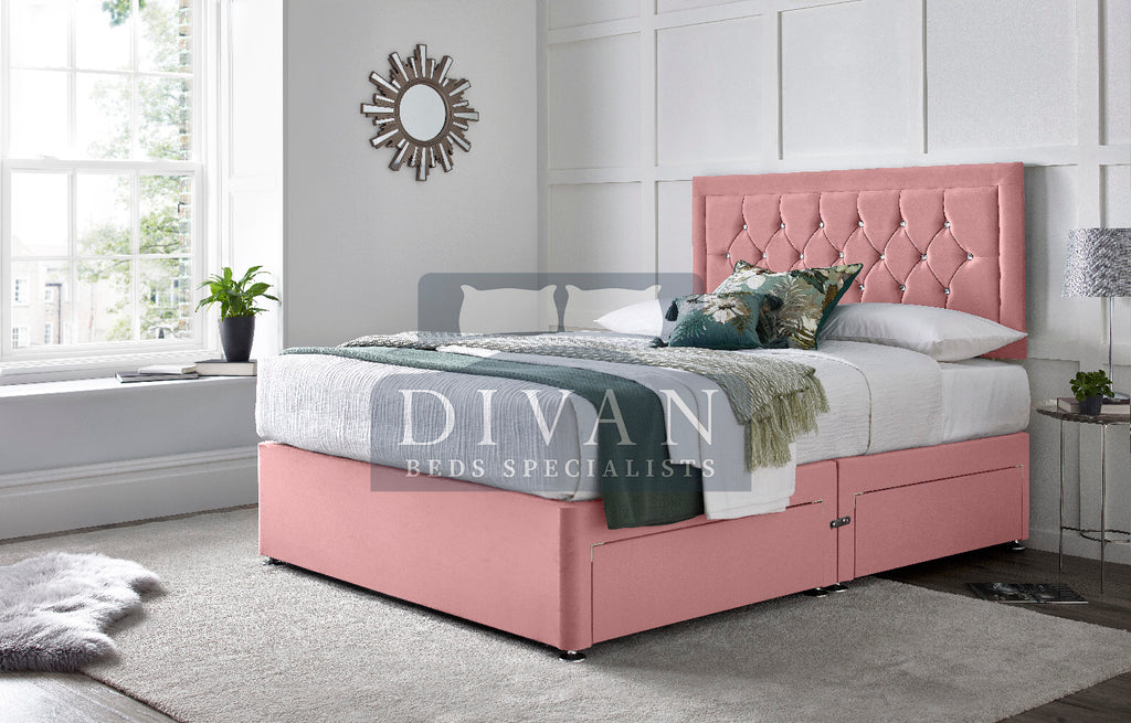 PRINCESS DIVAN BED WITH HEADBOARD AND MATTRESS