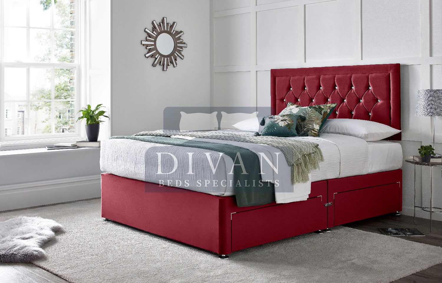 PRINCESS DIVAN BED WITH HEADBOARD AND MATTRESS