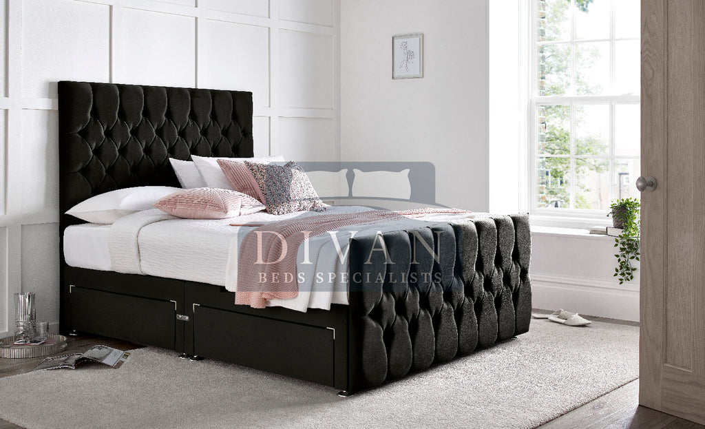 FLORIDA DIVAN BED WITH HEADBOARD FOOTBOARD AND MATTRESS