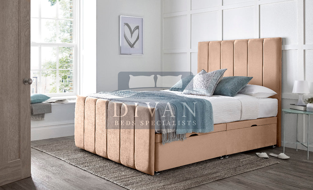 SARA DIVAN OTTOMAN SIDE LIFT WITH HEADBOARD & FOOTBOARD