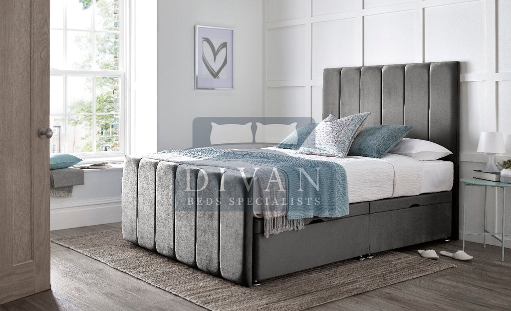 SARA DIVAN OTTOMAN SIDE LIFT WITH HEADBOARD & FOOTBOARD