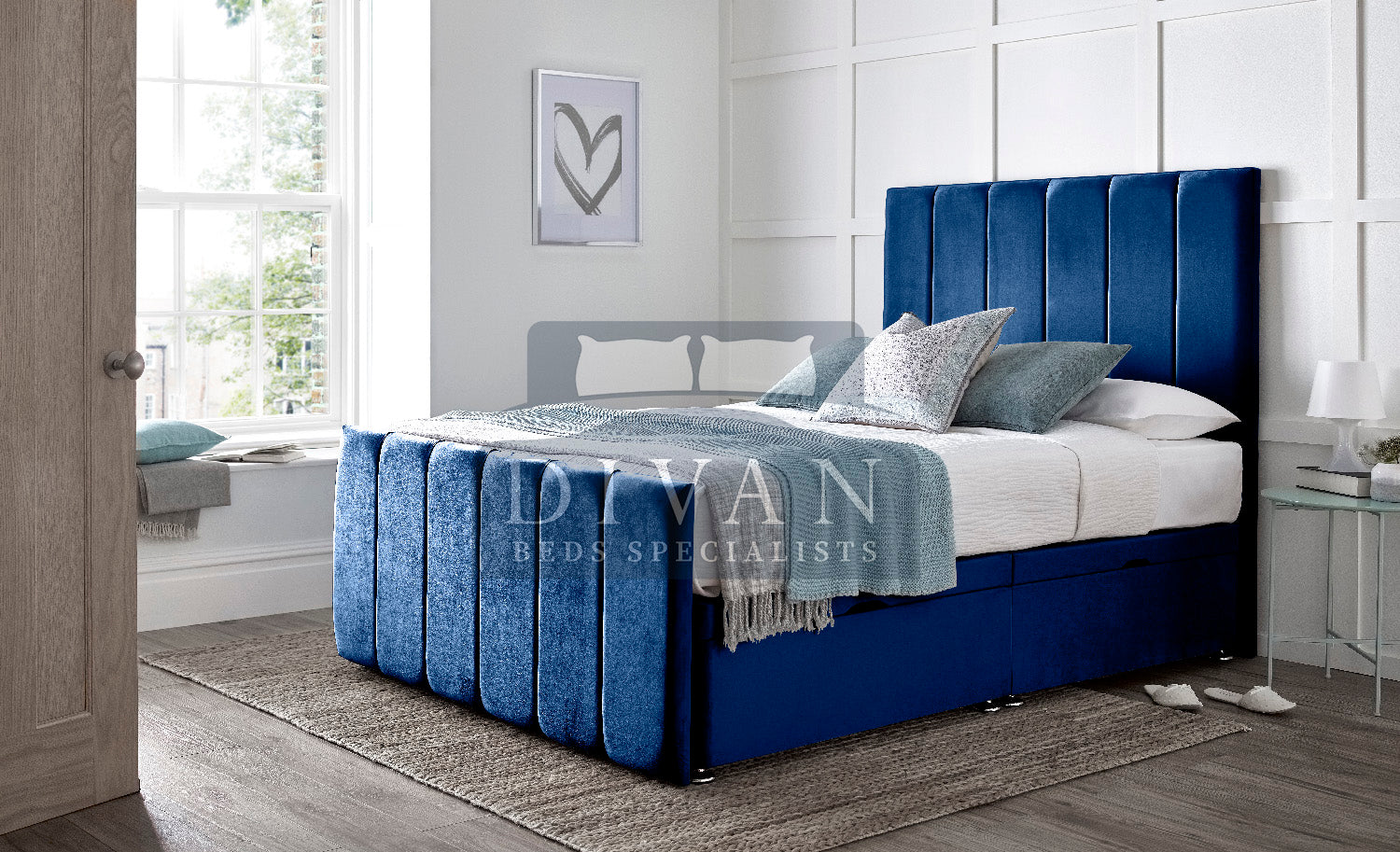 SARA DIVAN OTTOMAN SIDE LIFT WITH HEADBOARD & FOOTBOARD