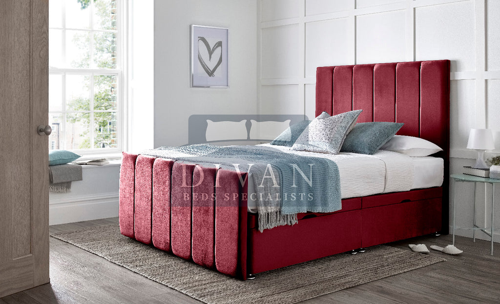 SARA DIVAN OTTOMAN SIDE LIFT WITH HEADBOARD & FOOTBOARD