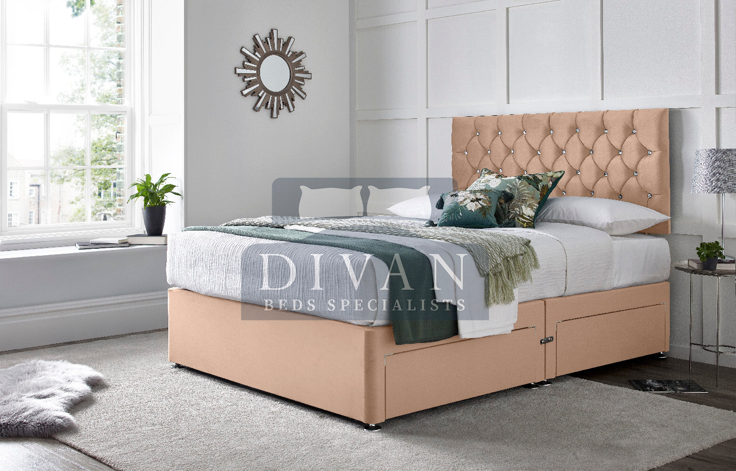 FLORIDA DIVAN BED WITH HEADBOARD AND MATTRESS