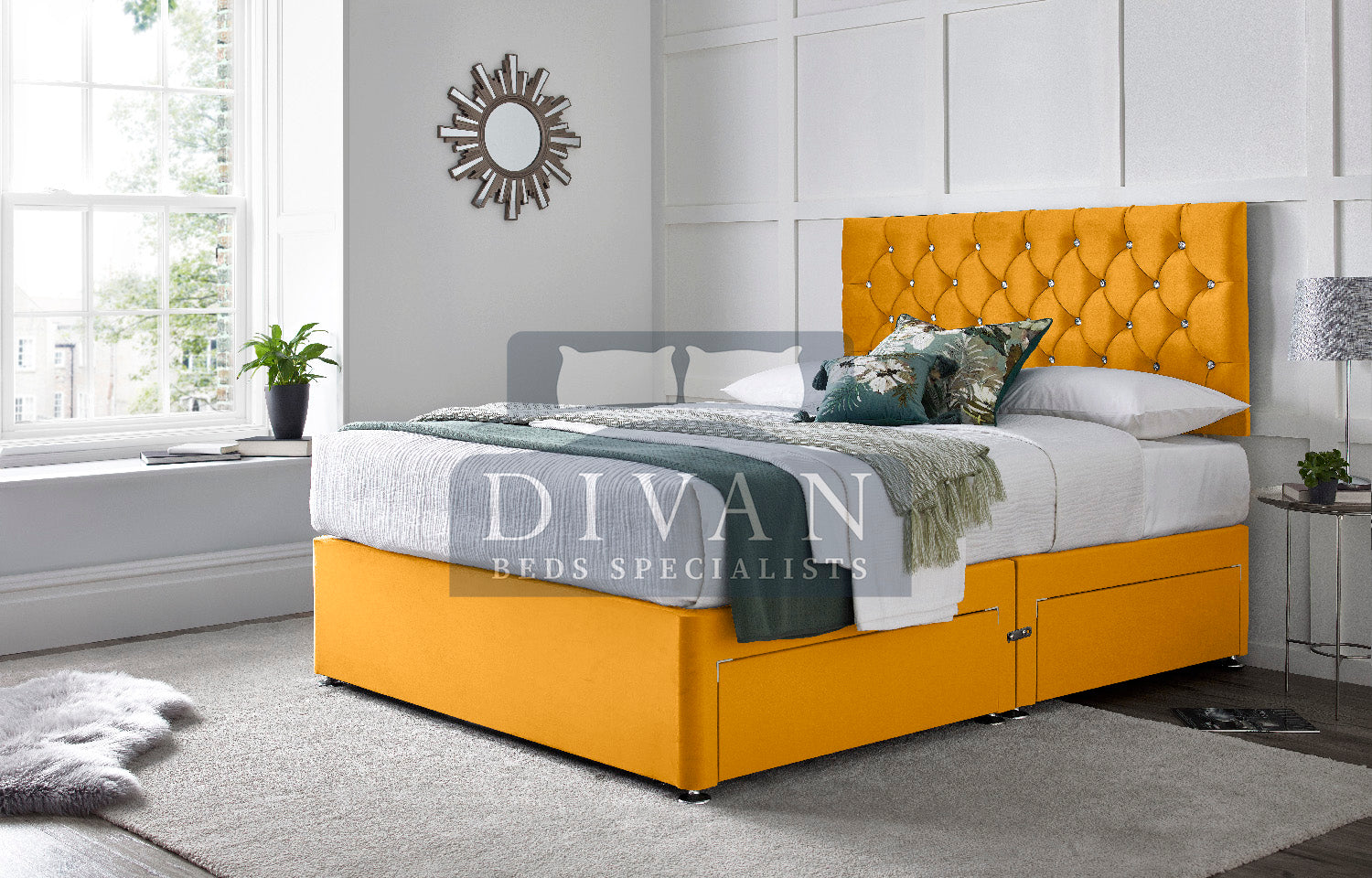 FLORIDA DIVAN BED WITH HEADBOARD AND MATTRESS