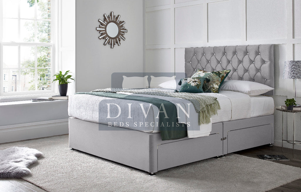 FLORIDA DIVAN BED WITH HEADBOARD AND MATTRESS
