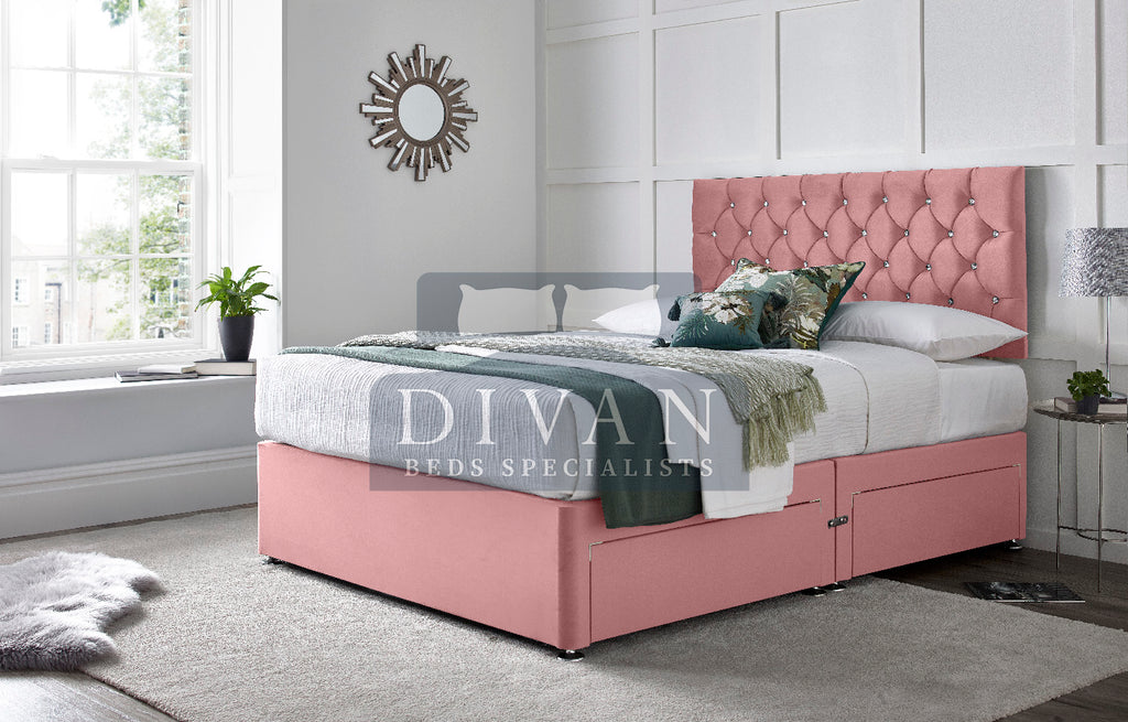 FLORIDA DIVAN BED WITH HEADBOARD AND MATTRESS
