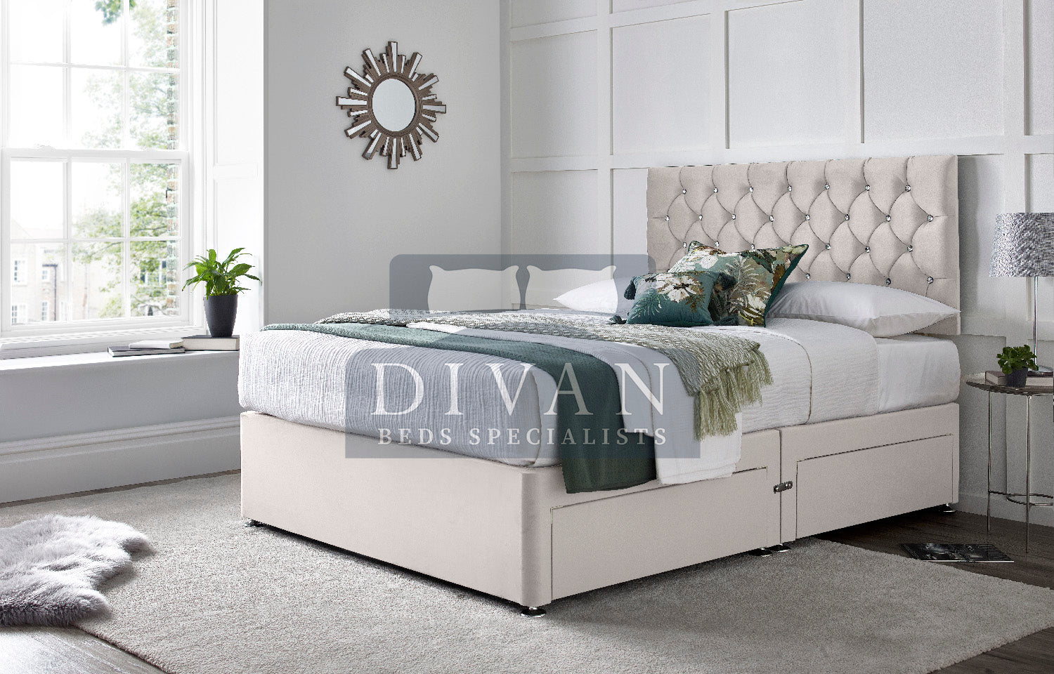 FLORIDA DIVAN BED WITH HEADBOARD AND MATTRESS